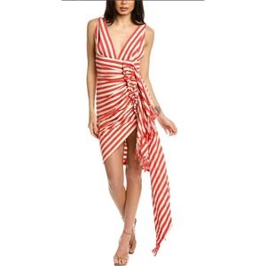 Just Bee Queen Tulum Maxi Dress with Red Stripes, XS